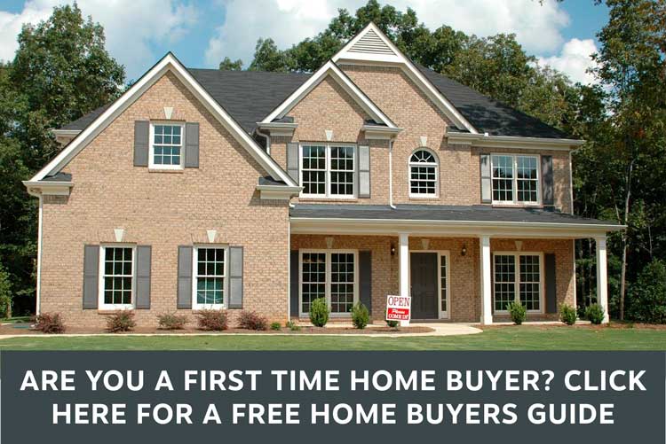 home buyer guide ad with house and healthy trees